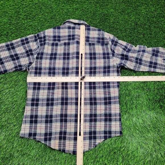 Vintage Northwest-Territory Tartan Plaid Button Shirt Small 19x27 80s 90s - Picture 6 of 10